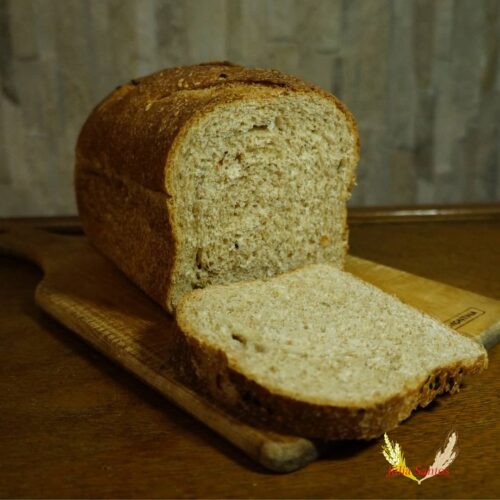 Pão integral de fermentação mista e lenta.