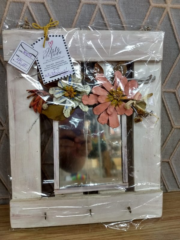 quadro flores 1 Porta chaves ou utilitários